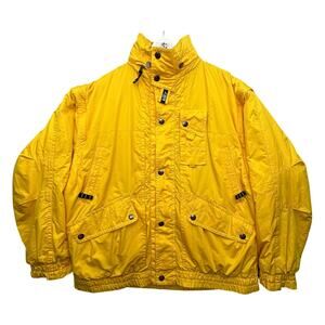 Killy Technical Equipment Recco Jacket Mens 44 Large Yellow Ski Polyester Hooded